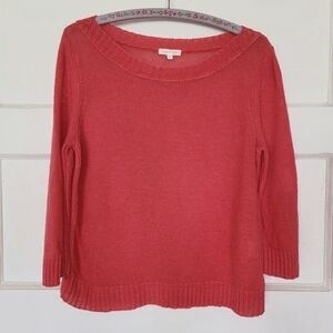 EILEEN FISHER 100% Linen 3/4 Sleeve Light Sweater